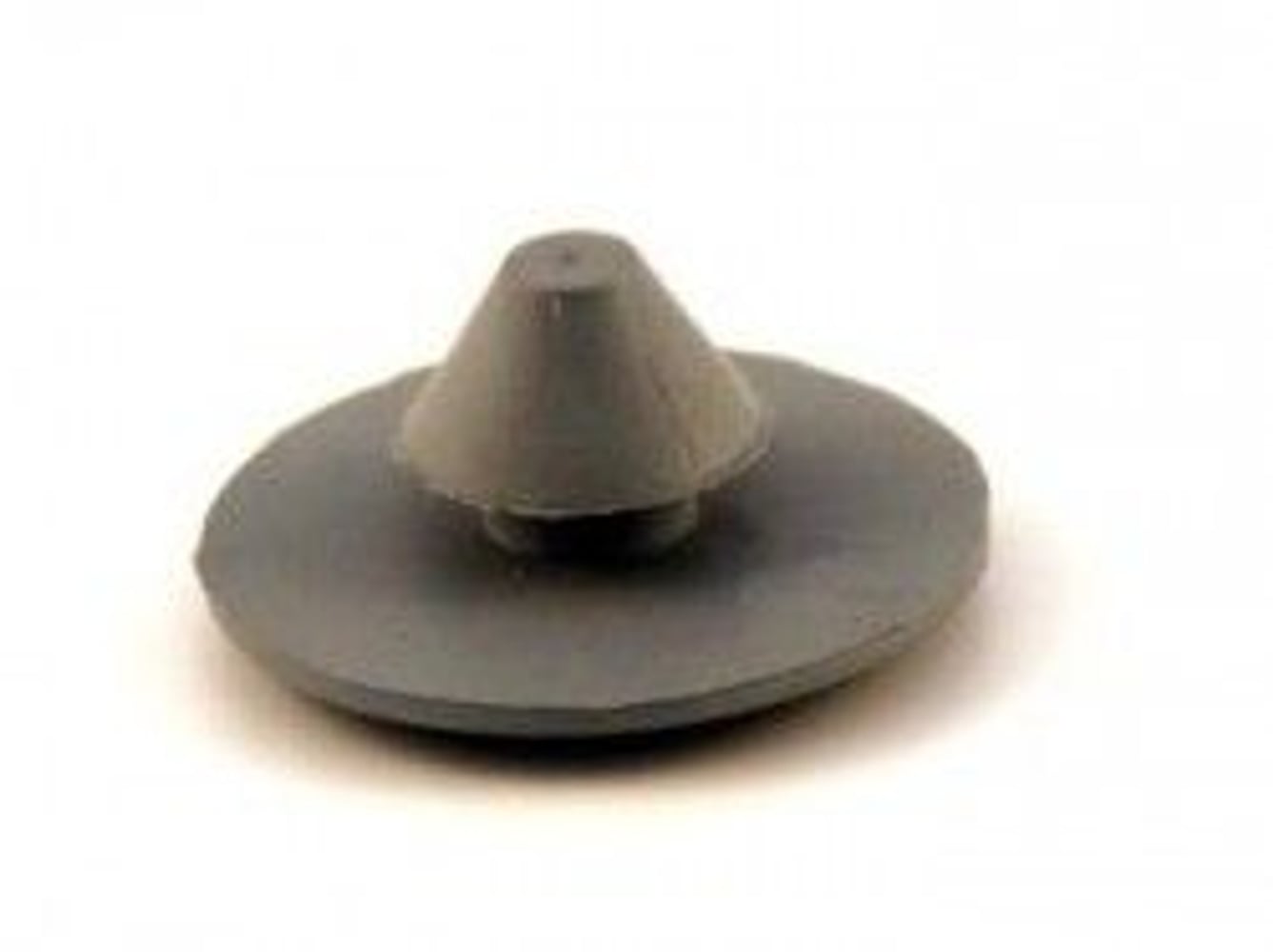 Gummiknapp torpedfilt grå