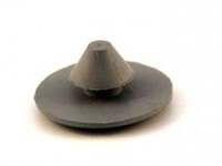 Gummiknapp torpedfilt grå