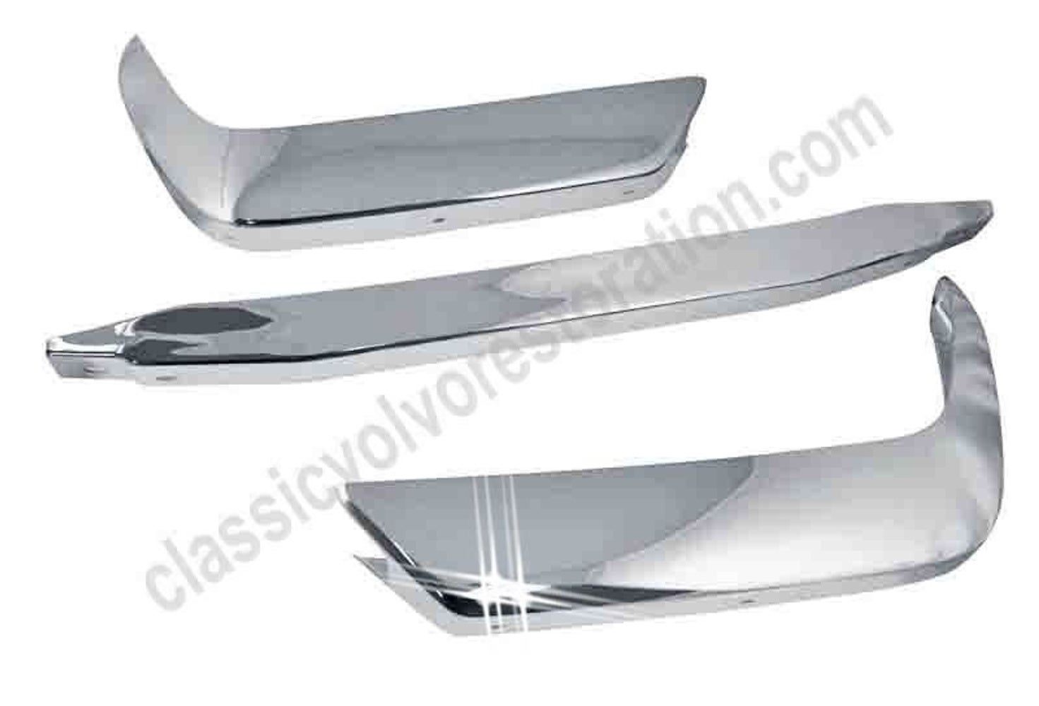 Støtfangersett krom fram/bak