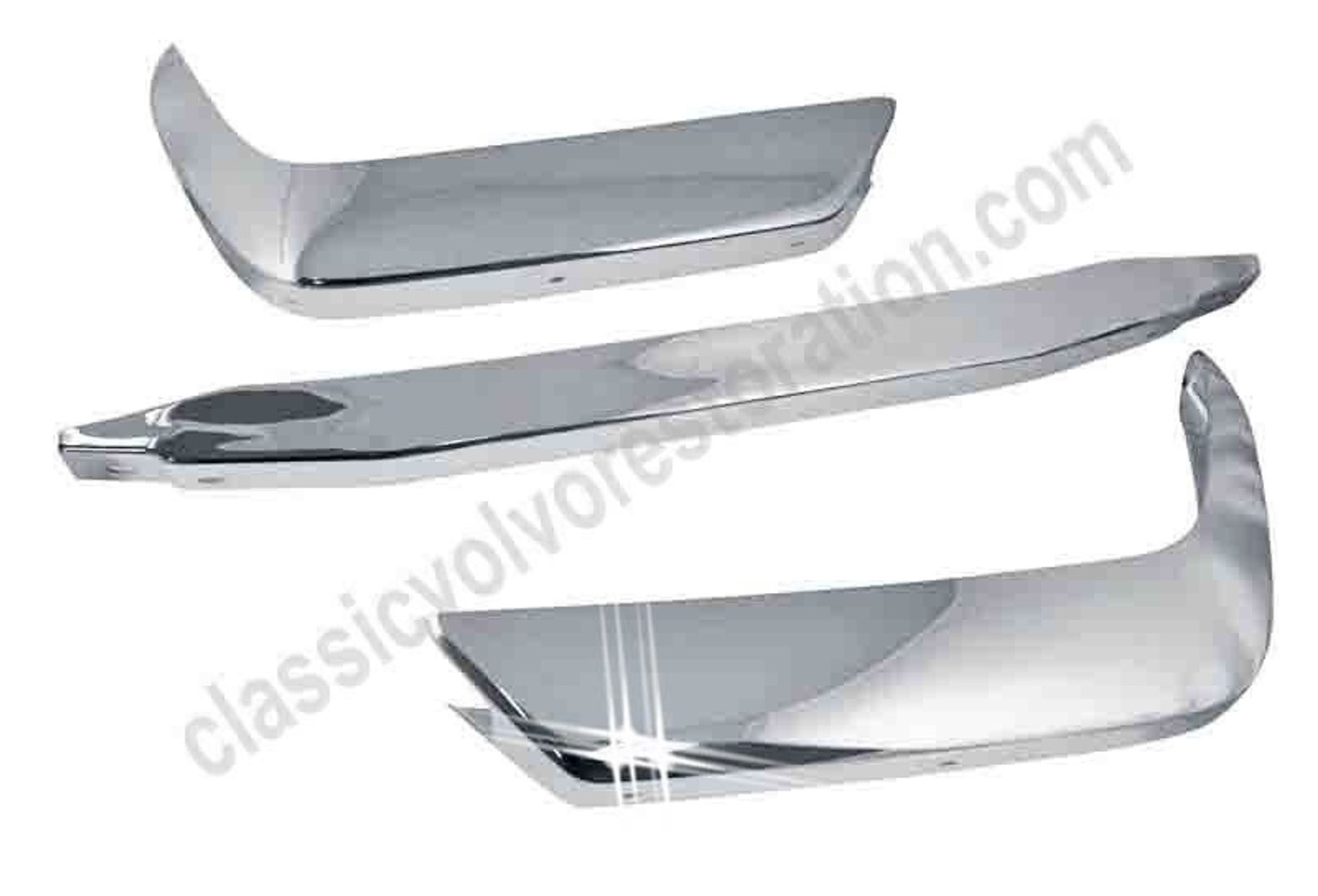 Støtfangersett krom fram/bak