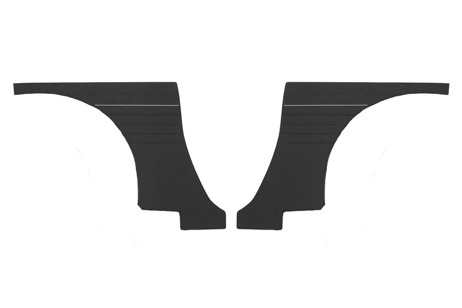Bakpaneler for Volvo 1800S, 1800E 1964-71 svarte
