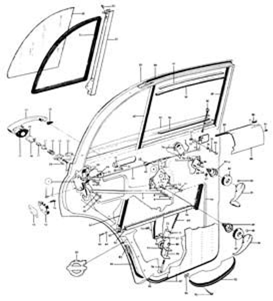 Dørhåndtak ytre venstre