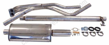 Eksosanlegg for Volvo Amazon Kombi, 1967–69, 2" sport, rustfritt stål
