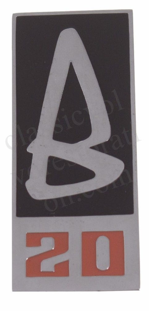Emblem "Volvo B20" grill til Volvo Amazon, 1800, 140