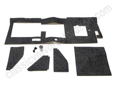 Torpedomatte till Volvo P1800 1964–1973 Svart