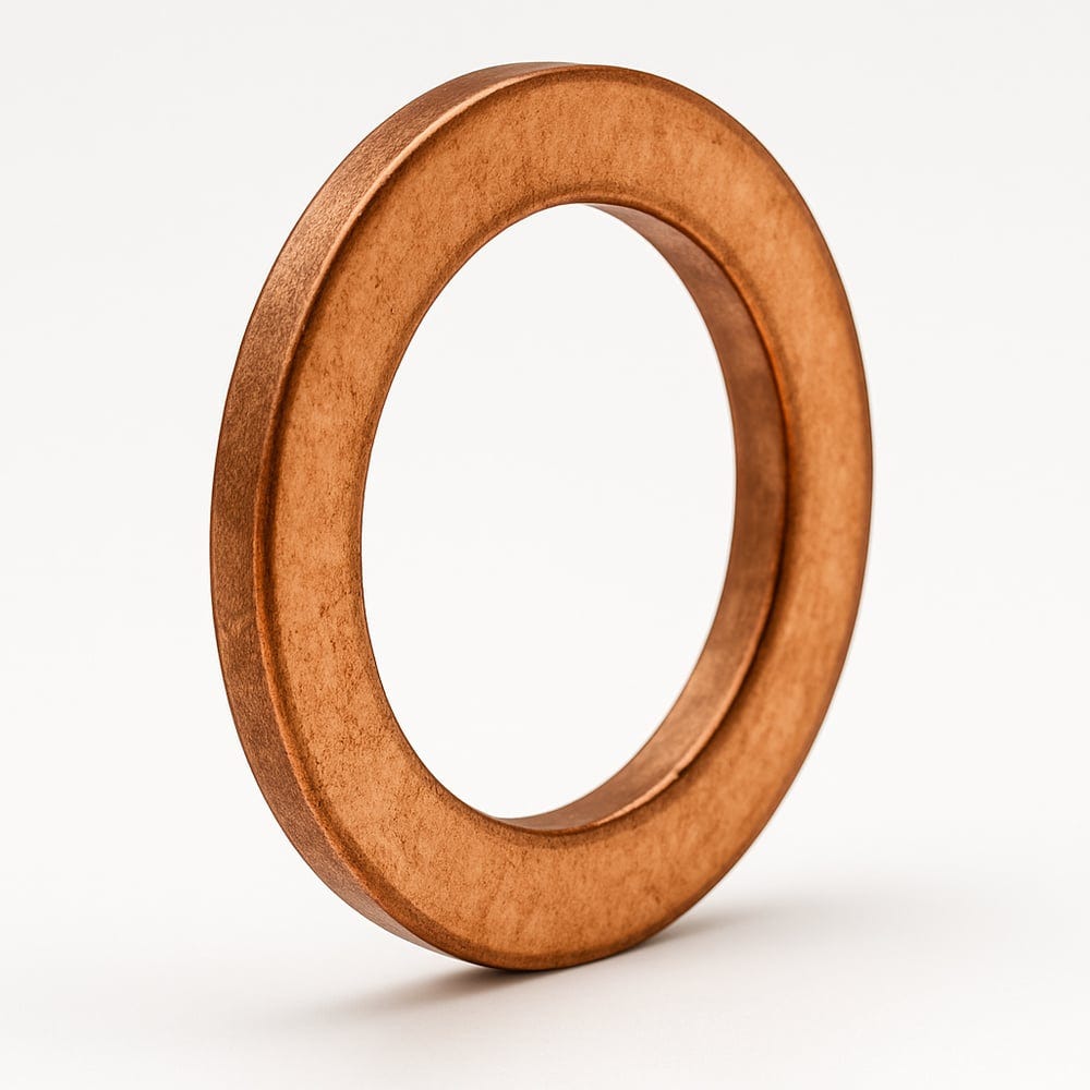 Kobberskive 10,3x15,7x0,8 mm for Volvo PV444, PV544, Duett, Amazon, Amazon Kombi, 1800 — bild 2 av 2