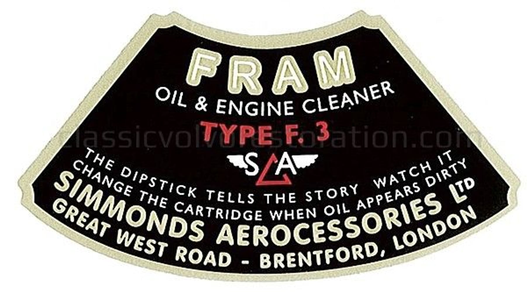 Dekal oljefilter for Volvo B4B "Foran" — bild 2 av 2