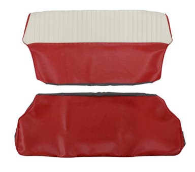 Baksetetrekk til Volvo PV544 1958-60 Eksport rød/beige Alternativ 2