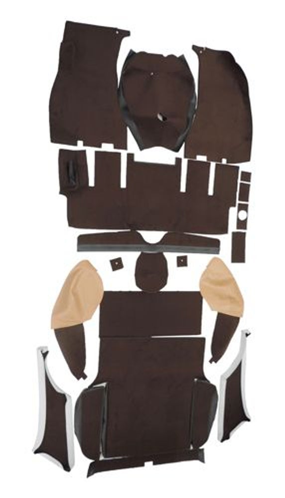 Mattesett 1800 ES brun/gull