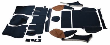Teppesett til Volvo 1800ES, blått/brunt tekstil