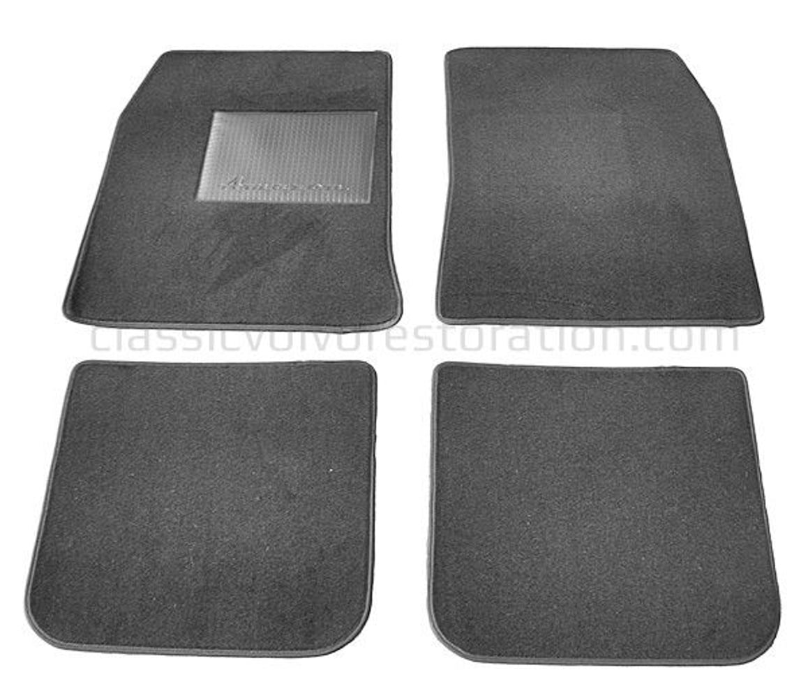 Mattesett tilbehør svart tekstil