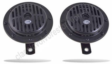 Signalhorn 12V Hella svart for Volvo PV544, Duett