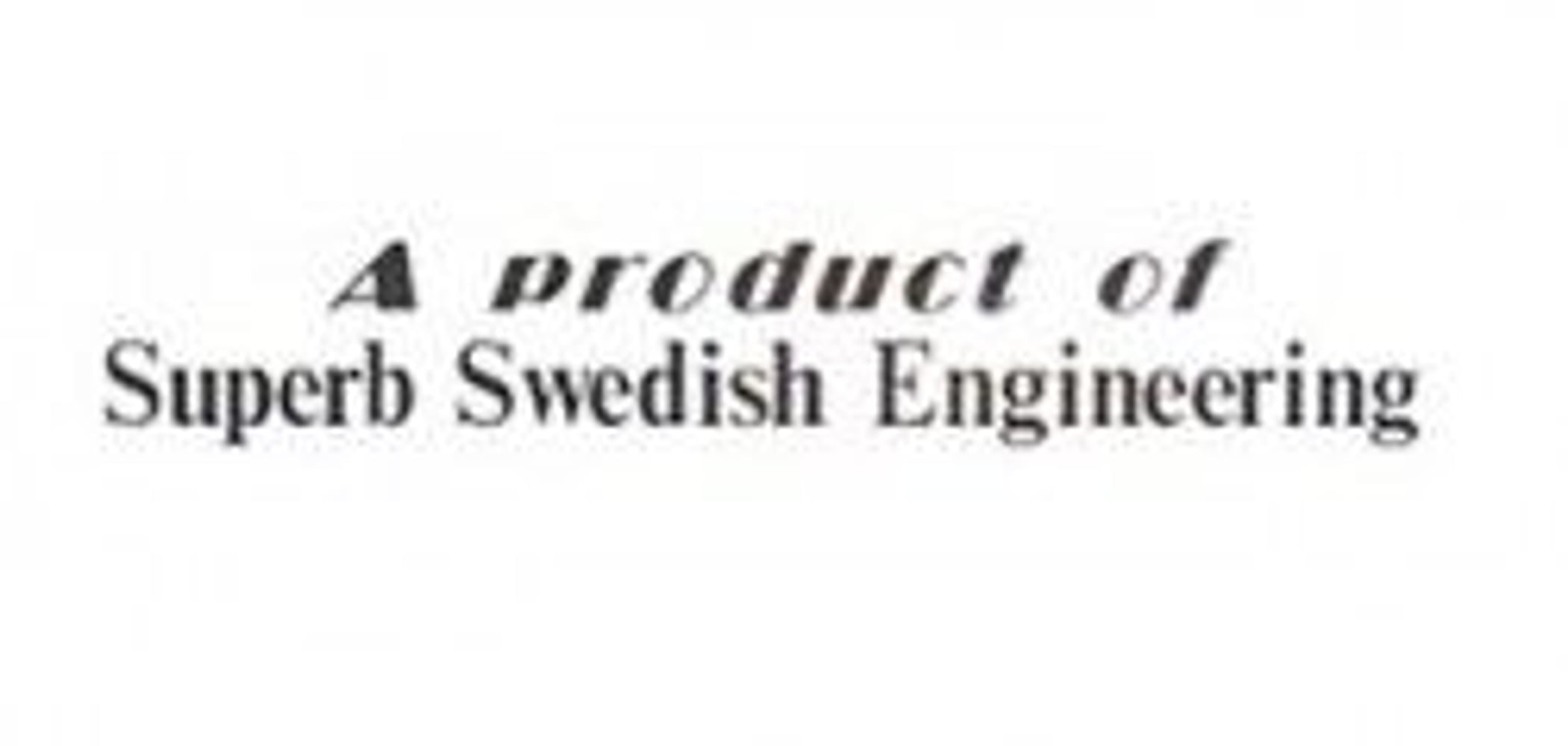 Klistremerke «Et produkt fra Volvo SUPERB...»