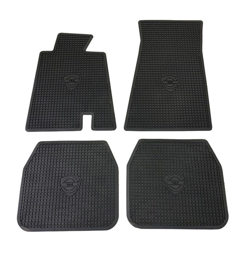 Mattesett tilbehør svart gummi