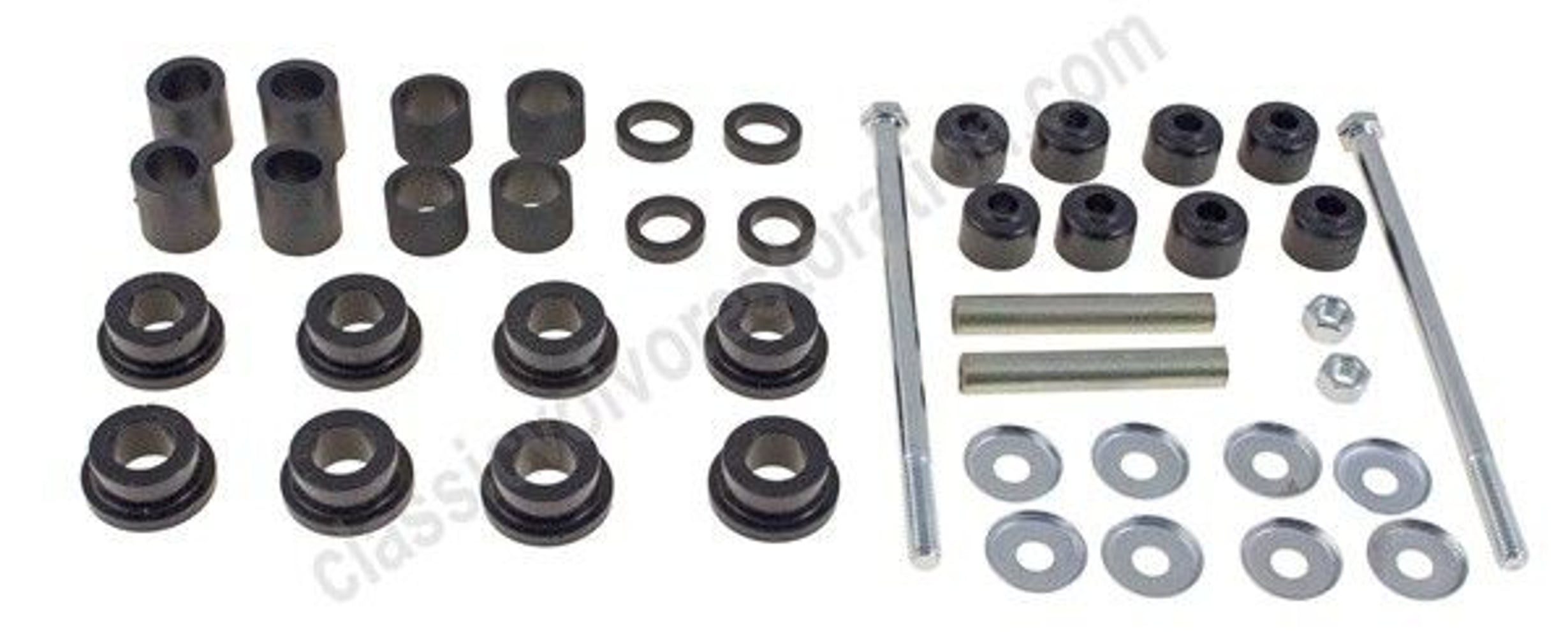 Foringssett for chassis foran til Volvo PV444, PV544, Duett, 1950-68, polyuretan