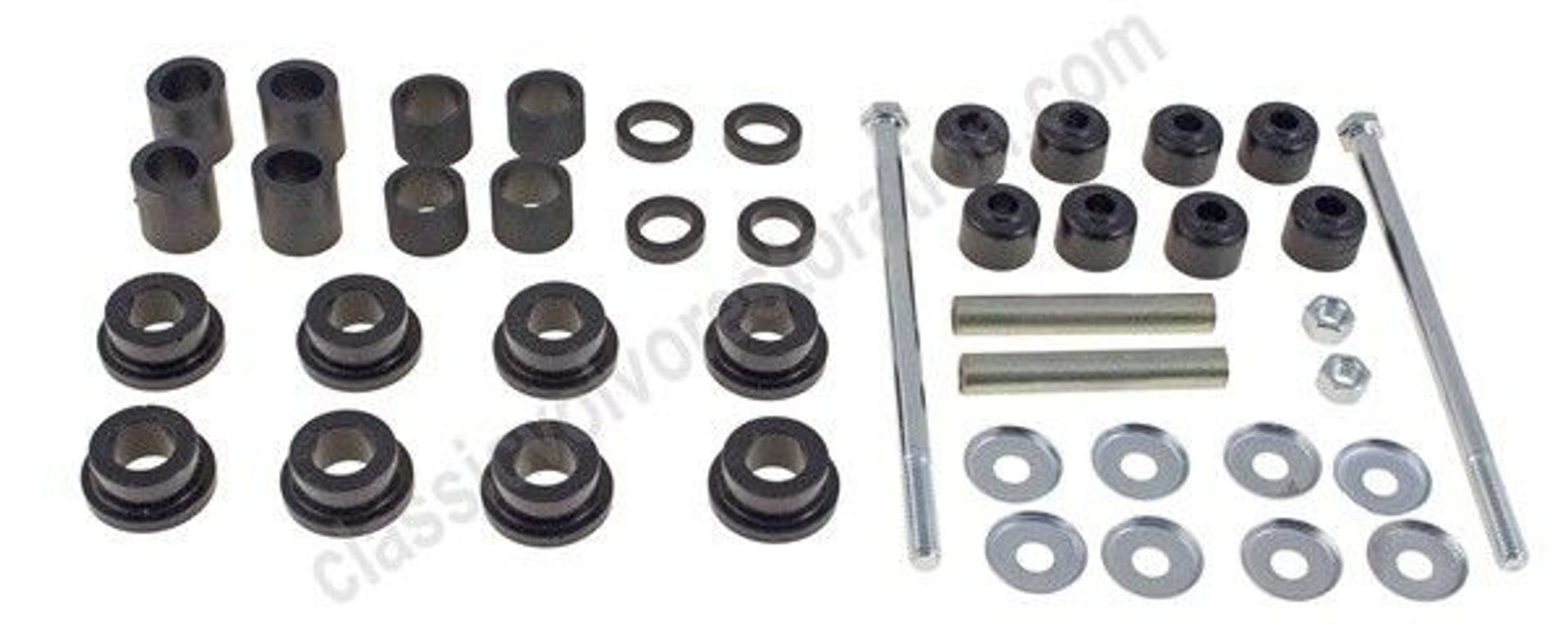 Foringssett for chassis foran til Volvo PV444, PV544, Duett, 1950-68, polyuretan