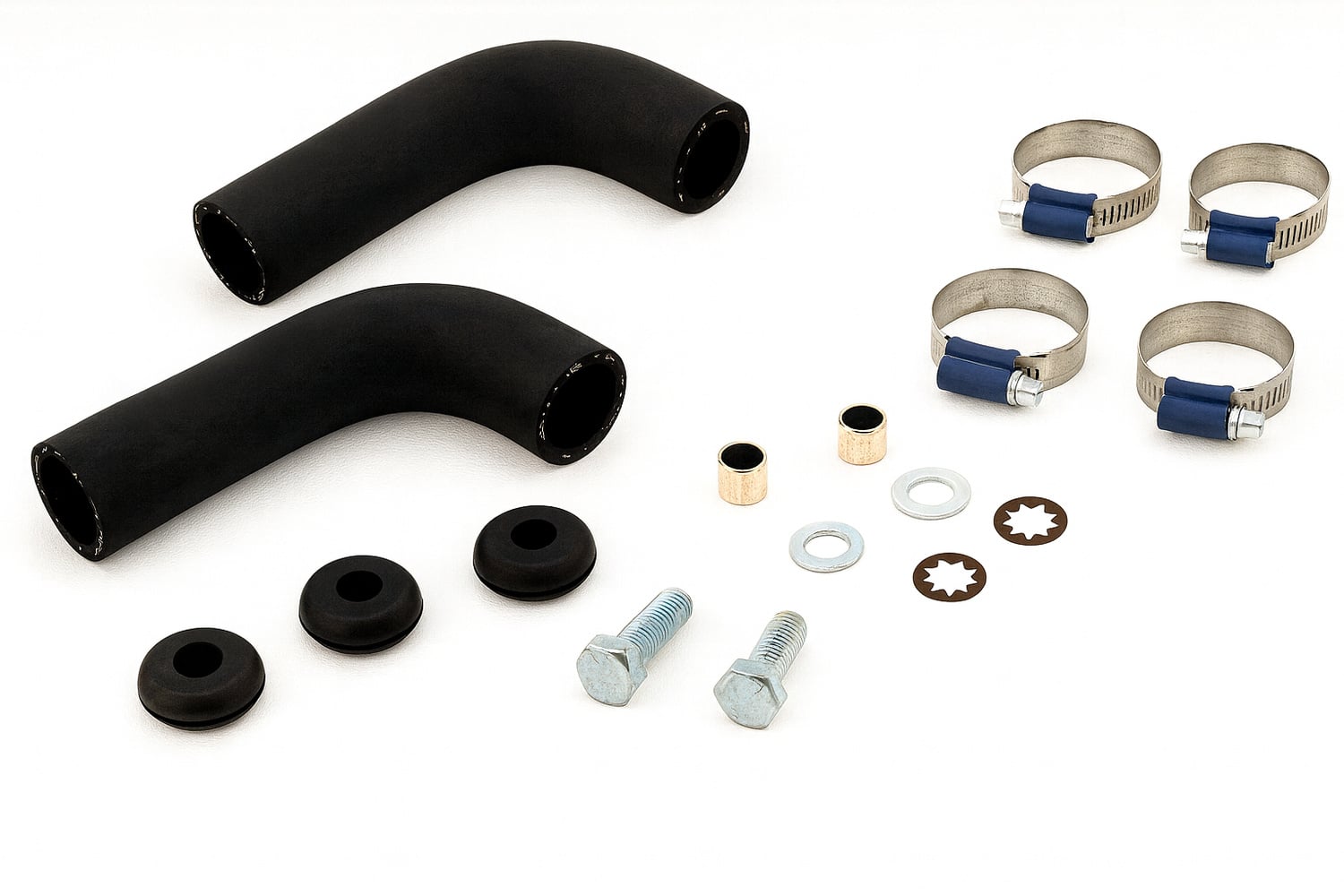 Radiatorslangesett for Volvo PV544, Amazon -1966, Duett -1968 med monteringssett (passer ikke 1800)
