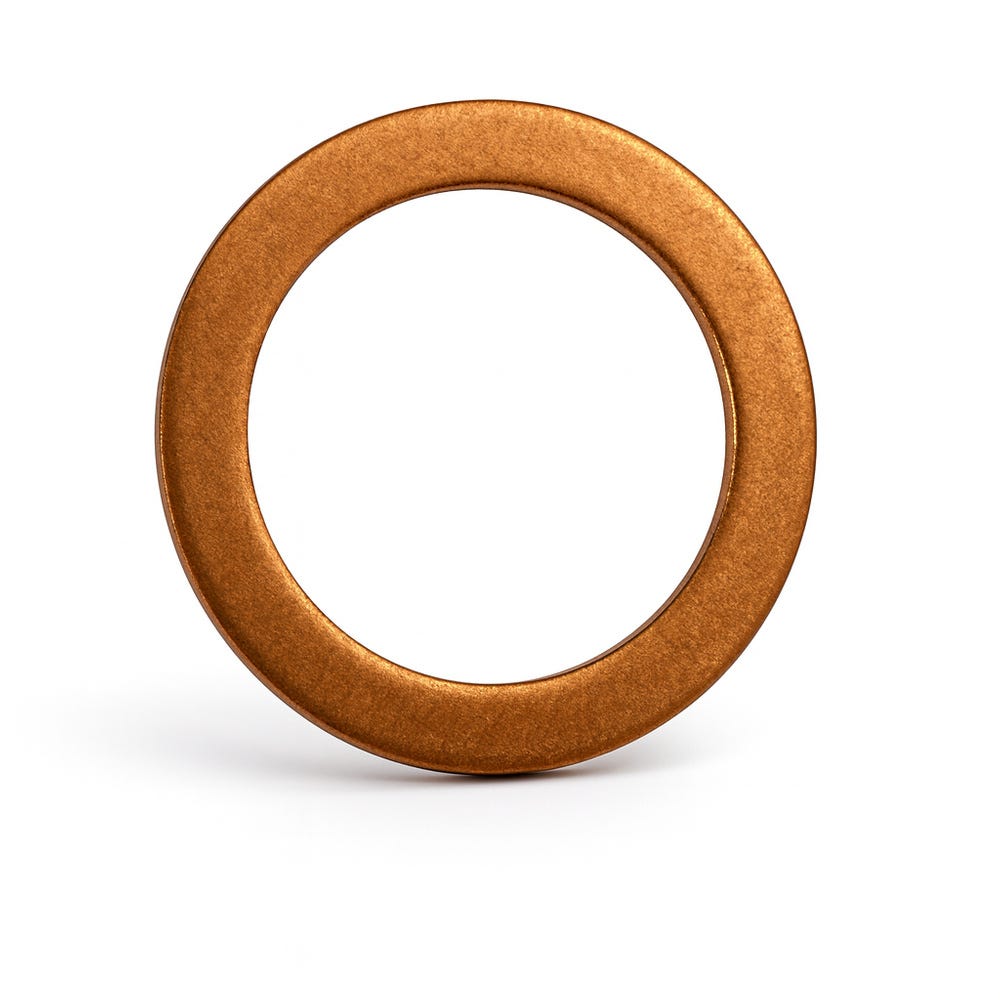 Kobberskive 13,3x18,7x1,25 mm for Volvo PV444, PV544, Duett, Amazon, Amazon Kombi — bild 2 av 2