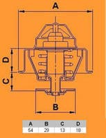 Termostat B19, B21, B23, B200, B230 (92°C) for Volvo 240, 740, 760, 780, 940, 960 — bild 2 av 3