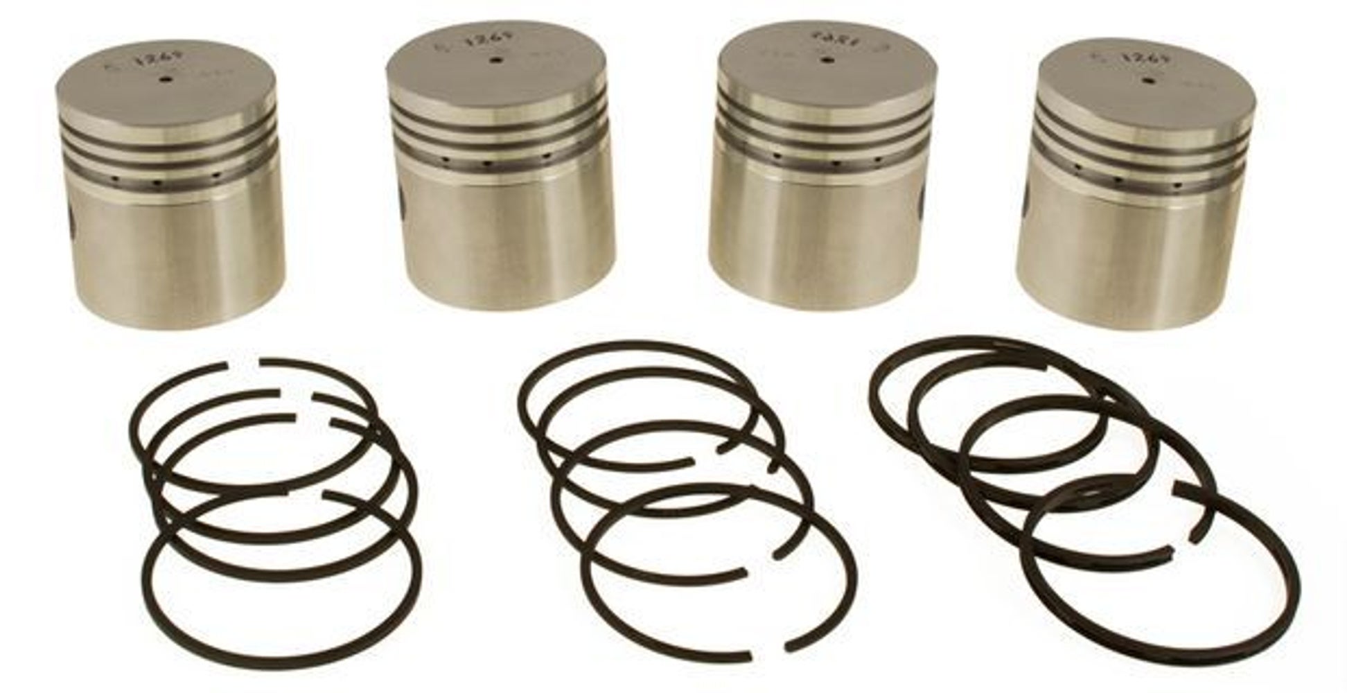 Stempelsett med ringer for Volvo B4B, 0,030"