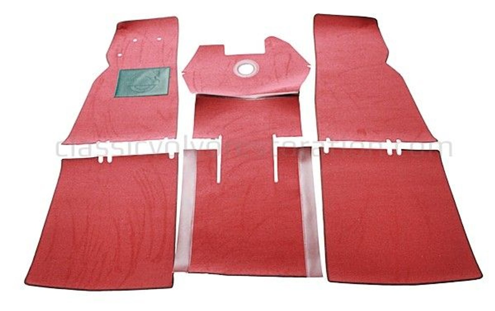 Mattesett rødt tekstil