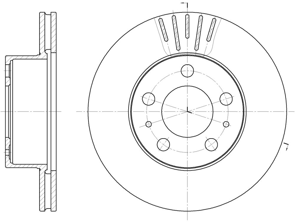 Bremseskive ventilert foran til Volvo 240, Girling, 1975-93