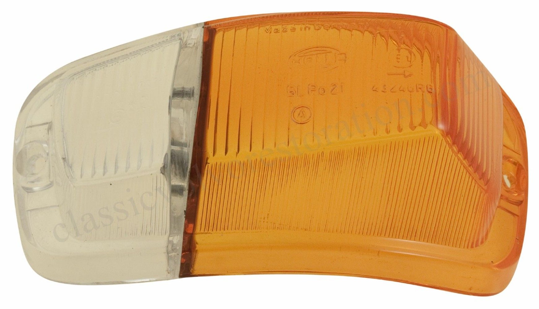Blinklysglass for Volvo Amazon, Amazon Kombi, gul/hvit, venstre