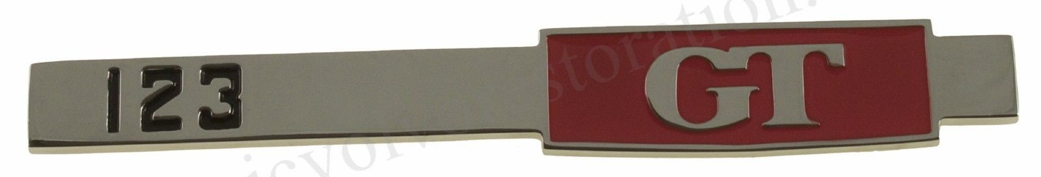 Emblem "123 GT" bagasje