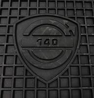 Mattesett tilbehør svart gummi