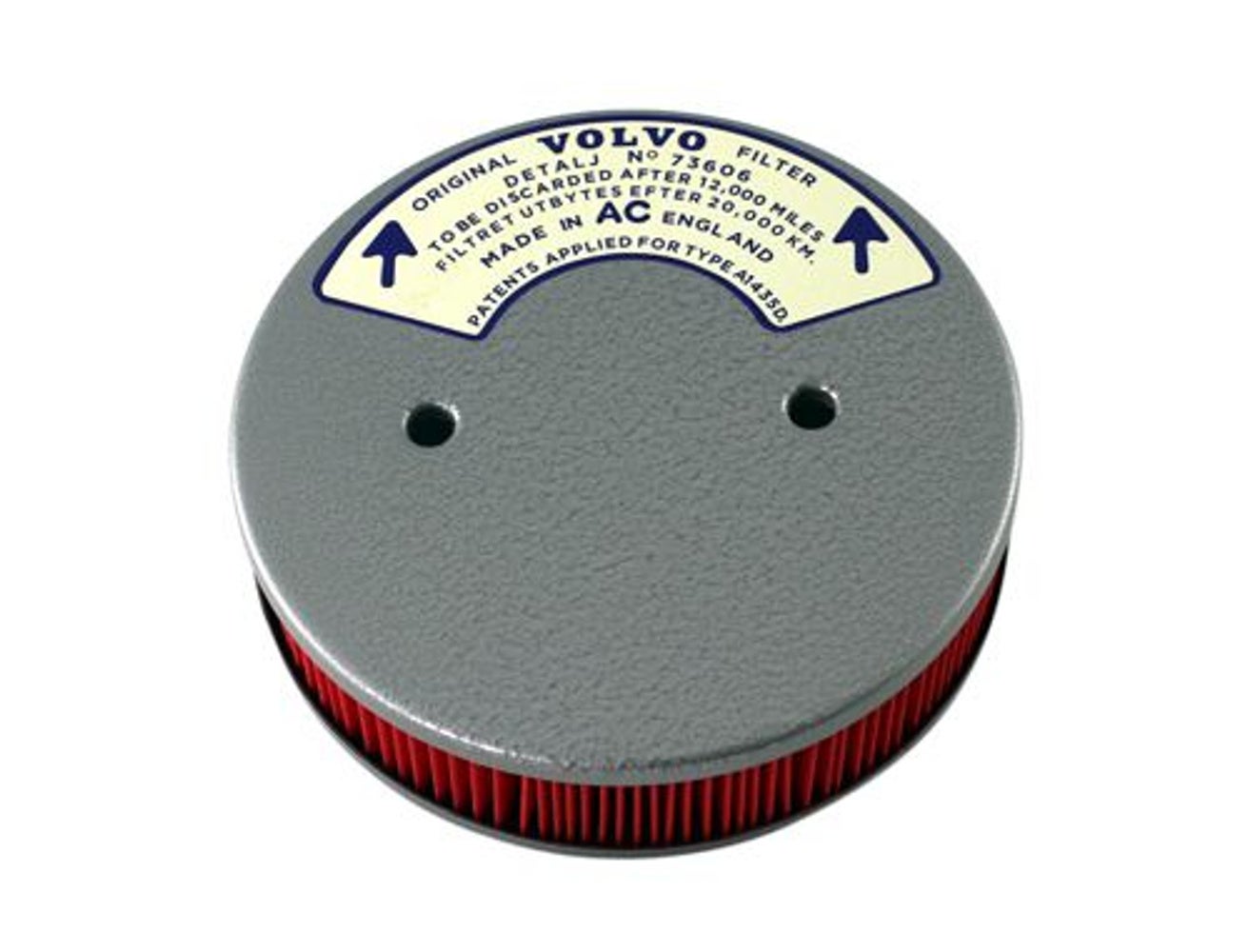 Luftfilter SU for Volvo B18B, B18D, 1961-66, hammerlakkering — bild 1 av 2