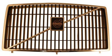 Grill til Volvo 240, 260, -1985, sort/krom felg