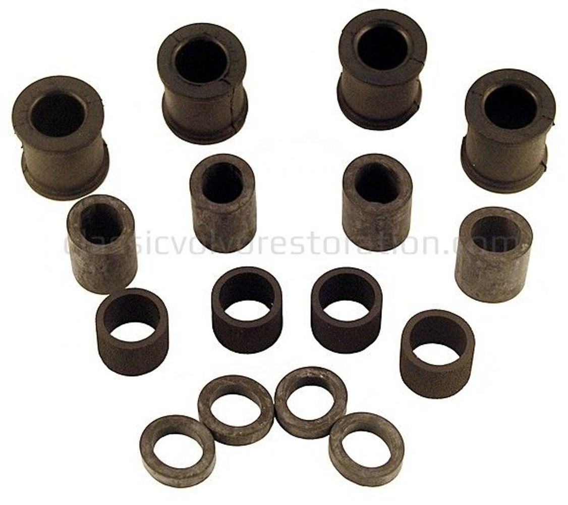 Børsesett kontrollarmer for Volvo PV444, PV544, Duett, gummi