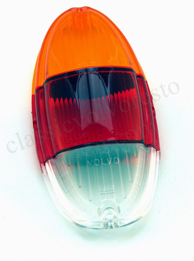 Baklysglass til Volvo Amazon 1963-, gul/rød/hvit