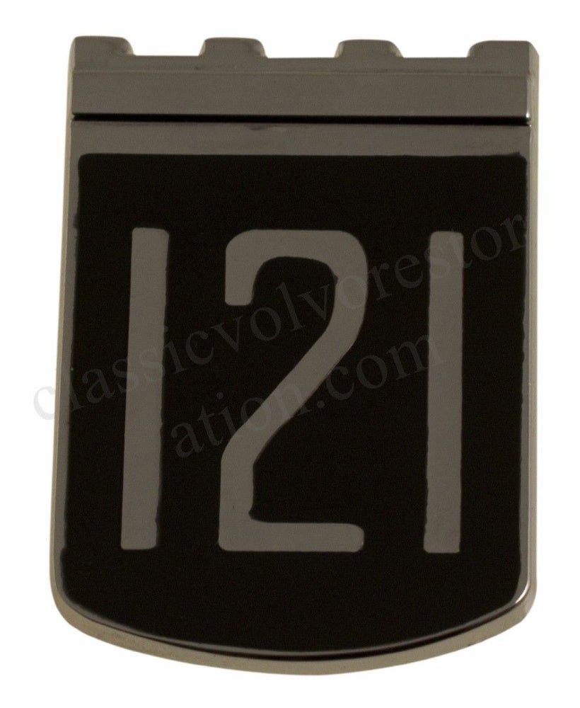 Emblem "121" til Volvo Amazon 1965-70 — bild 1 av 2