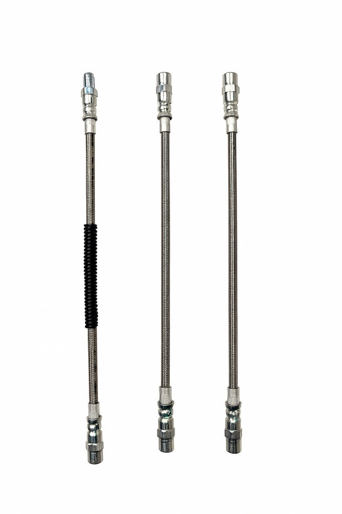 Bremsslangesett til Volvo 240 1988-93, metallflettet