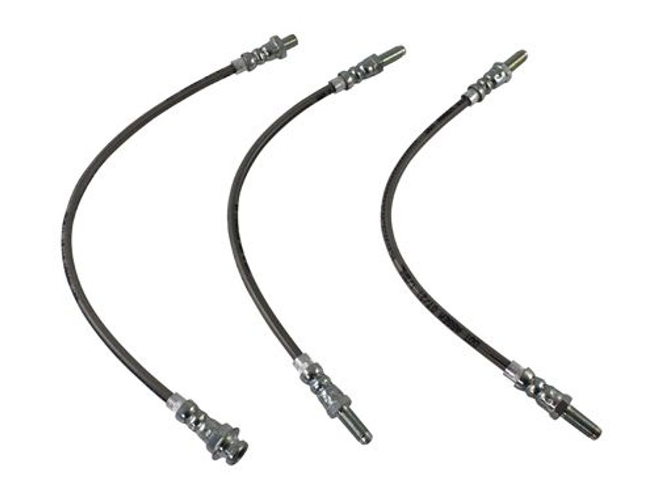 Bremsslangesett for Volvo Amazon B18, 1965-68, metallflettet