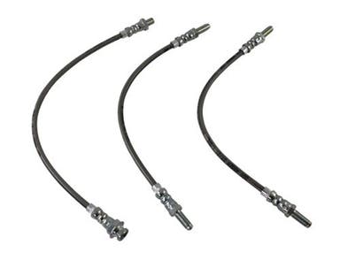 Bremsslangesett for Volvo Amazon B18, 1965-68, metallflettet