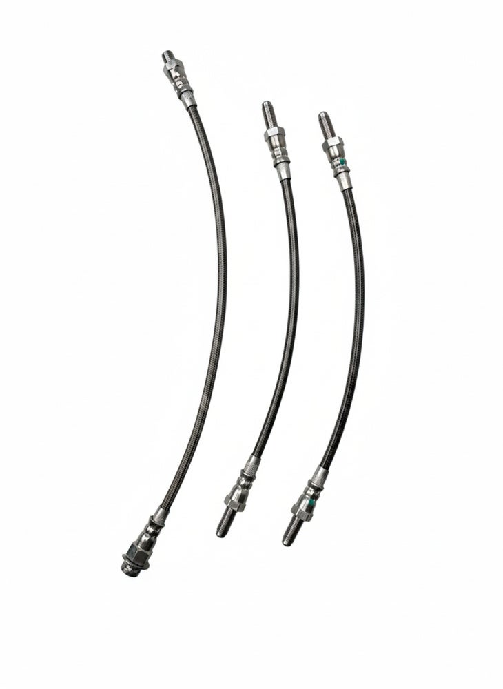 Bremsslangesett for Volvo Amazon B18, 1965-68, metallflettet — bild 2 av 2