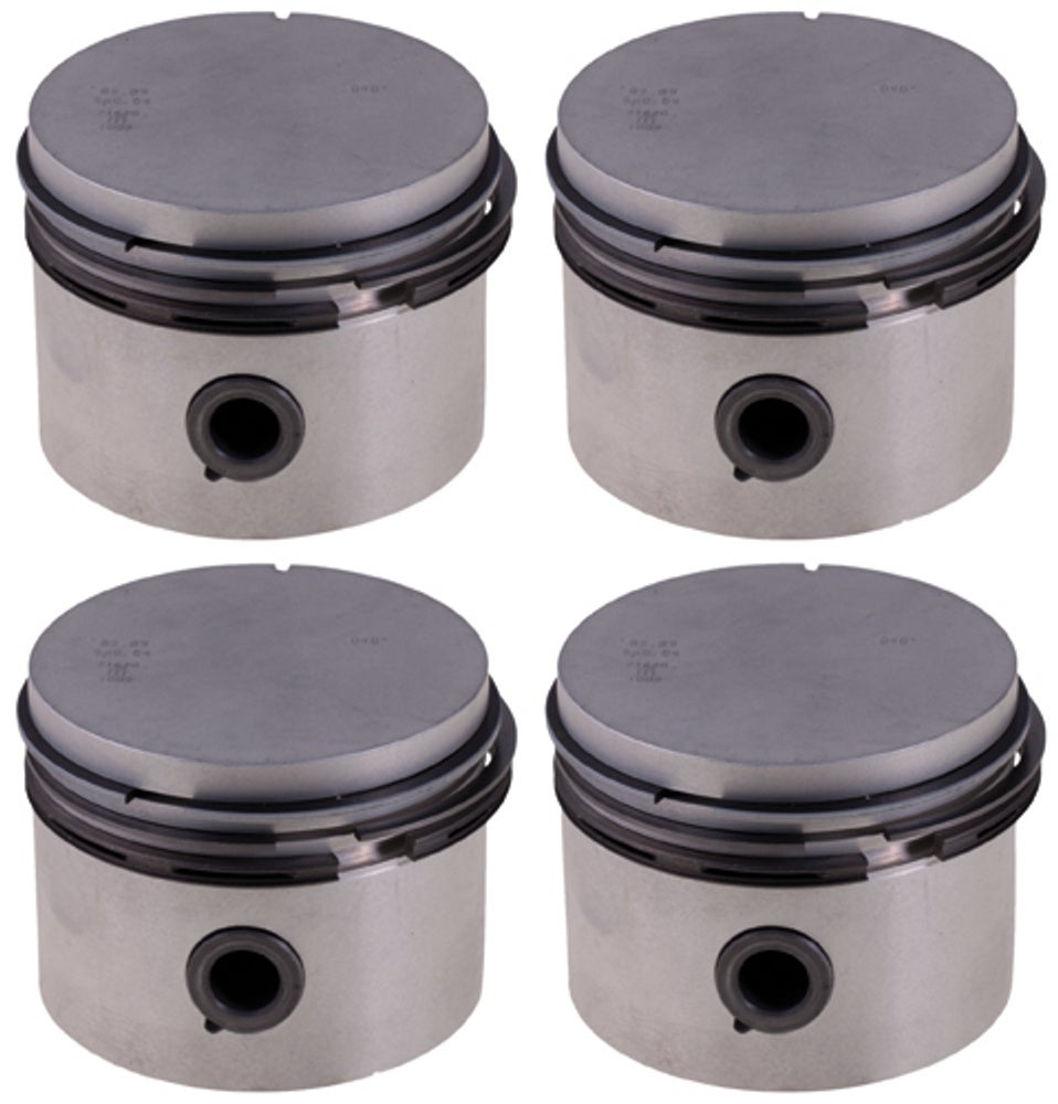 Stempelsett (4 stk.) med ringer for Volvo B19, B20, B30 1974- 0,030"
