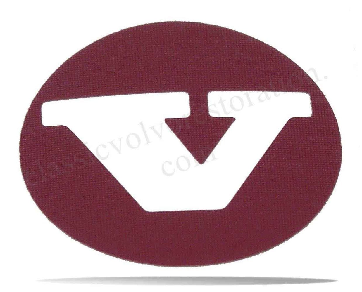 Dekal navkapsel til Volvo 1800 1972-73 rød
