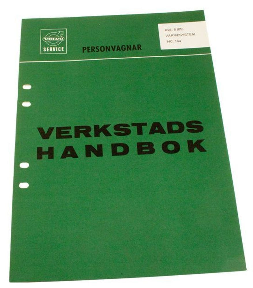 Verkstedhåndbok Varmesystem for Volvo 140, 164 svensk