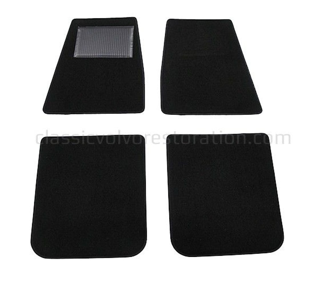 Mattesett PV/Duett svart tekstil