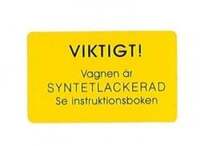 Dekal lakk Volvo-advarsel