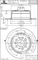 Bremseskive bak til Volvo 1800 1970-, 140 1967-, 164 1969- — bild 2 av 2