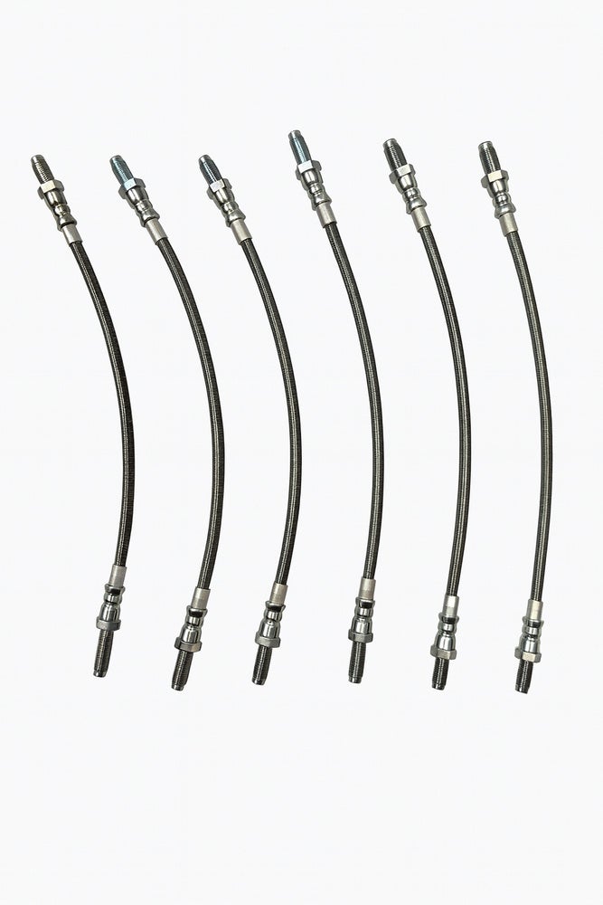 Bremsslangesett til Volvo 240 1975-78, metallflettet