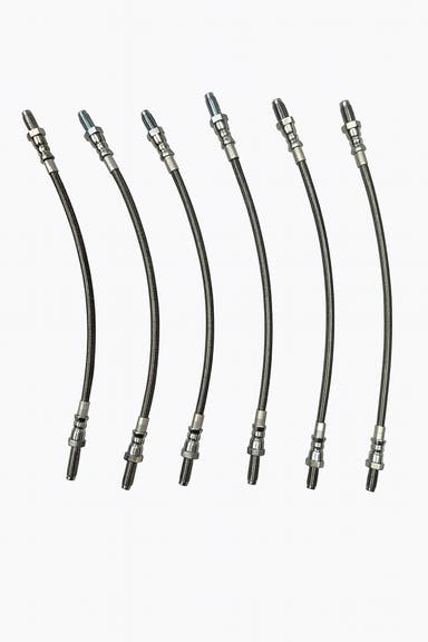 Bremsslangesett til Volvo 240 1975-78, metallflettet