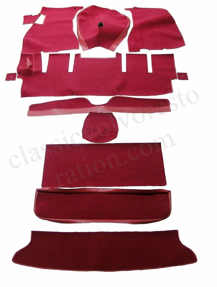 Mattesett rødt tekstil