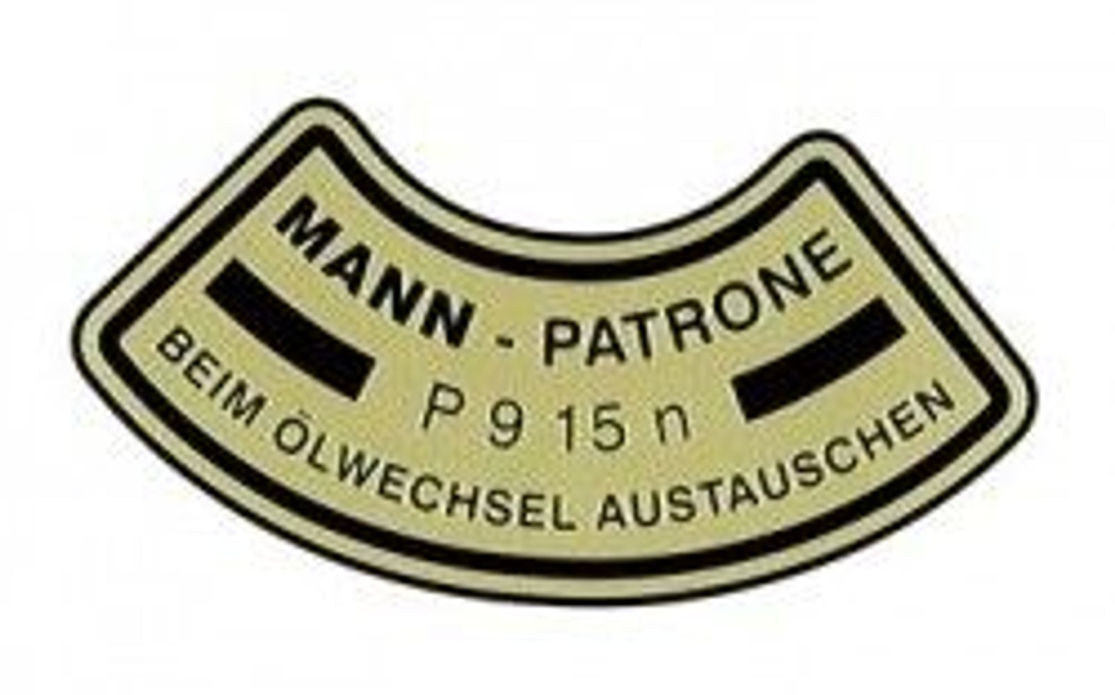 Dekal oljefilter for Volvo B4B "Mann" — bild 1 av 2
