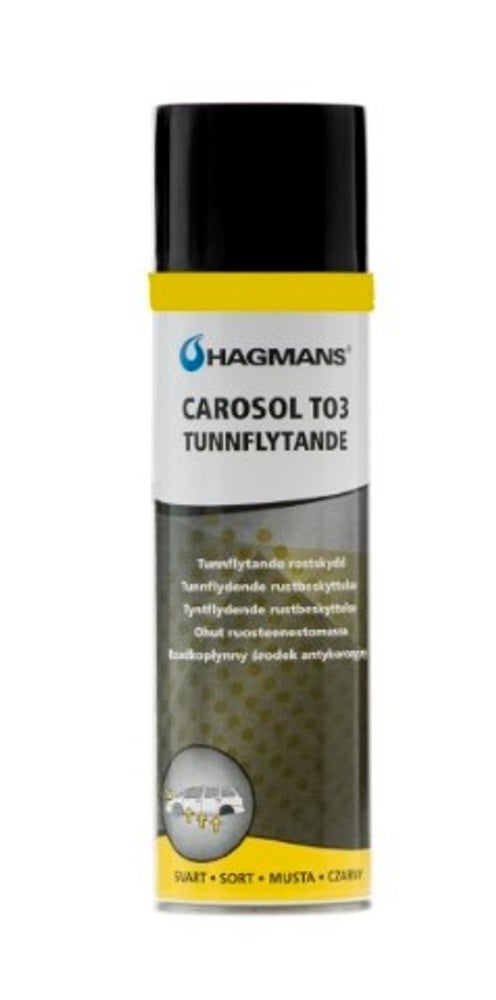 Rustbeskyttelsesspray tynn svart TO3 500ml — bild 2 av 2