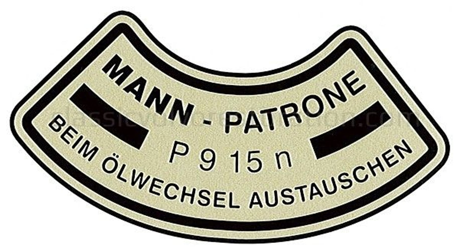 Dekal oljefilter for Volvo B4B "Mann" — bild 2 av 2